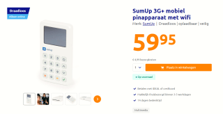 SumUp 3G+ mobiel pinapparaat met wifi voor €59,95 bij de Action