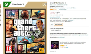 Grand Theft Auto V para Xbox y PS5 por 19,99€