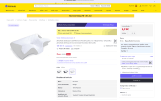 Almohada espuma viscoelástica por 2,99€