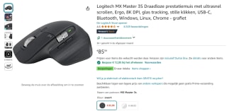 Logitech MX Master 3S draadloze computermuis voor €73,94 bij Amazon DE