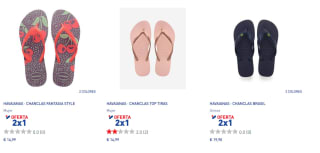 2x1 en hawaianas desde Intersport (sólo online)