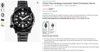 Reloj Citizen NY0145-86EE Automático Divers Promaster por 224,97€