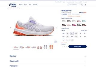 Zapatillas Asics GT-1000 11 Mujer por solo 42€