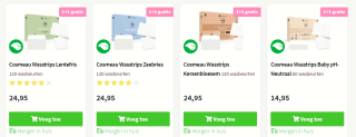 1 + 1 gratis op alle Cosmeau Wasstrips bij Plein