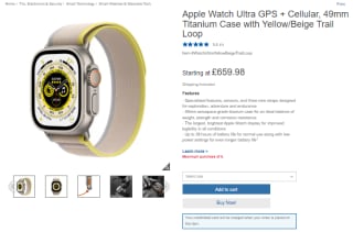 Take Apple Watch Ultra GPS + Cellular smart watch for £659.98 from Costco