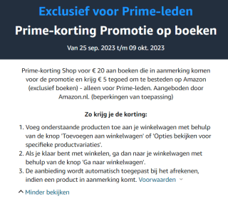 €5 Amazon tegoed bij aanschaf vanaf €20 aan geselecteerde boeken