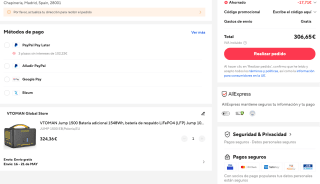 Batería VTOMAN Jump 1500 adicional 1548Wh de respaldo LiFePO4 (LFP) por solo 306,65€