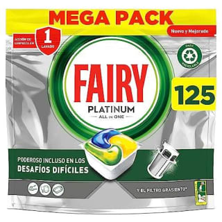 Pastillas Fairy Platinum All in One Lavavajillas 125 Capsulas 5 x 25