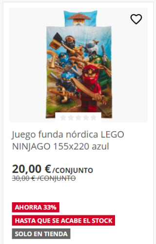 Fundas nórdicas infantiles por 20€ (en tiendas)