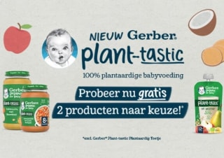 Probeer 2 Gerber babyvoeding producten gratis na cashback via Nestlebabyvoeding