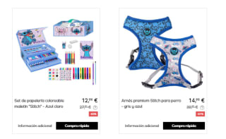 Productos a partir de 1,99€ Disney