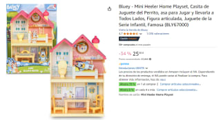 2 Unidades de Bluey Mini Bluey Home, Casita con 3 estancias, figura y accesorios por 32.5€