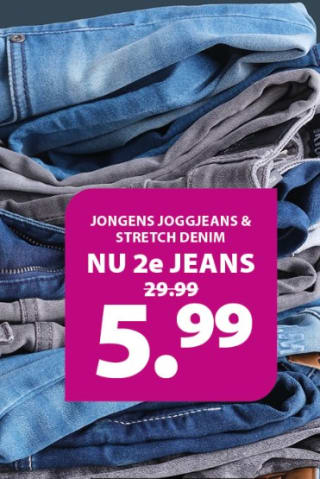 2e jongensjeans voor €5,99 bij terStal
