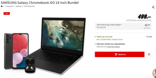 SAMSUNG Galaxy Chromebook GO 14 Inch Bundel met Galaxy Buds Live en Galaxy A13, voor €499 bij de MediaMarkt