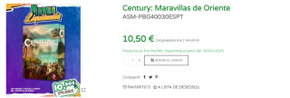 Juego de Mesa Century: Maravillas de Oriente (Pre-pedido) por 10.5€