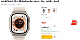 Apple Watch Alpine-bandje - sterrenlicht voor €48,29 bij Bol.com