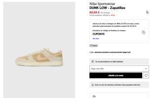 Zapatillas Nike Dunk Low por 56,06€