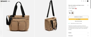 Bolso tote mediano acolchado en nylon por 16€