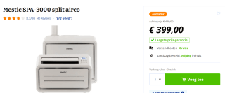 Mestic SPA-3000 Split Airco Caravan voor €399 bij Obelink