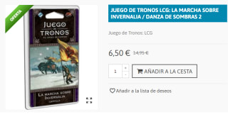 Juego de Tronos. Danza de sombras - Cap. 2: La marcha sobre Invernalia por 6.5€