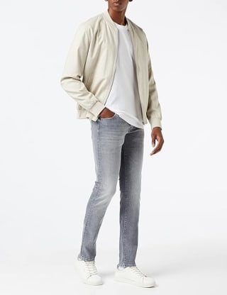 Jack & Jones 'Glenn' slim fit heren jeans grijs voor €19,99 bij Amazon