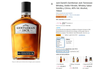 Jack Daniel's Gentleman Jack Tennessee Whiskey 700ml por 19,79€