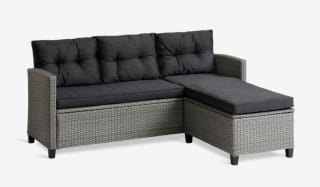 Sofá de exterior MORA con chaise longue 3 plazas por 125€