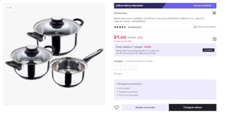 San Ignacio Bateria 5pcs acero inoxidable por 12.74€