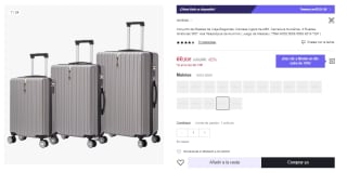 Juego de 3 Maletas Trolley ABS Semirrígidas 4 Ruedas por 50.81€