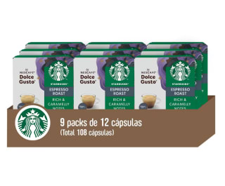 Cápsulas Starbucks Espresso Roast Dolce Gusto 108 unidades por 28,25€
