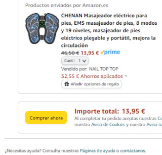 Masajeador eléctrico para pies con 8 modos y 19 niveles por 13,95€