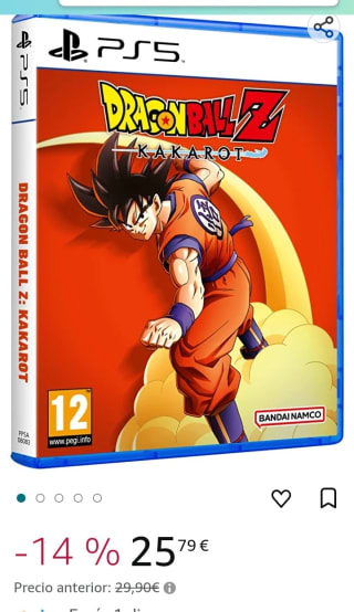 Dragon Ball Z: Kakarot PS5 por 25,79€.