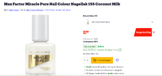 Max Factor Miracle Pure Nagellak 155 Coconut Milk voor €1,99 bij Bol