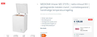 MEDION® Vriezer MD 37376 voor €139 bij Medion