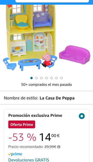 Peppa Pig Peppa’s Adventures Peppa’s Family House Playset Preschool Toy por 14€.