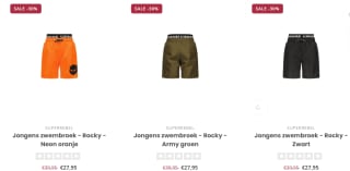 30% korting op alle badkleding voor jongens en meisjes bij Merkmeisjeskleding