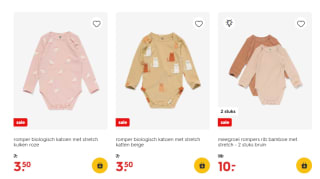 30% korting op rompers bij Hema