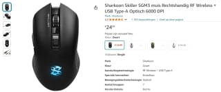 Sharkoon Skiller SGM3 gaming muis voor €24,99 bij Amazon