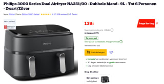 Philips - Dual Basket Airfryer 9 L voor €139 bij Bol
