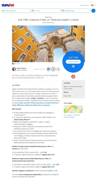 Lisboa 3 días y Vuelos desde desde 149€.