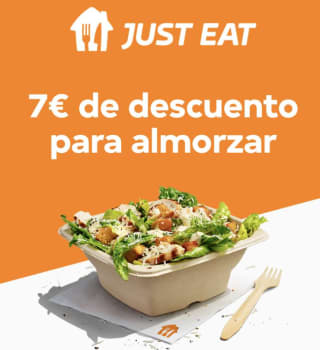 7 € descuento pedido superior 15€ en Just Eat