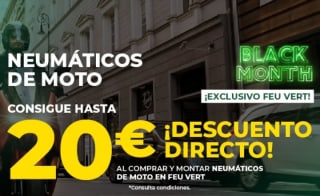 -20€ de Descuento directo Neumáticos de Moto desde Feu Vert.