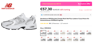 New Balance 530 sneakers in diverse kleuren voor €57,30 bij Aliexpres