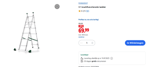 PARKSIDE® 3-1 multifunctionele ladder voor €69,99 in de Lidl webshop