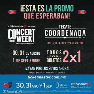 2x1 Festival Coordenada GDL 2023 en Ticketmaster