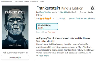 Win a copy of Amazon Kindle of Frankenstein for £0.99
