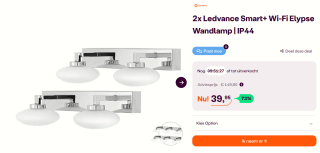 Ledvance Smart+ Wi-Fi Elypse Wandlamp 2 stuks voor €39,95 bij Ibood