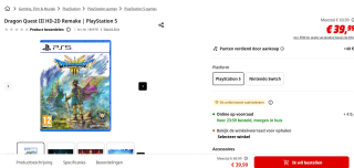 Dragon Quest III HD - 2D Remake - voor €39,99 bij de Mediamarkt