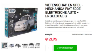 Clementoni Fiat 500 Elektrische bouwset met motor voor €21,95 bij Dagknaller