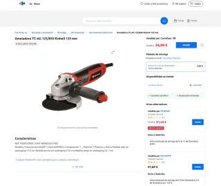 Amoladora TC-AG 125/850 Einhell 125 mm por solo 24,99€